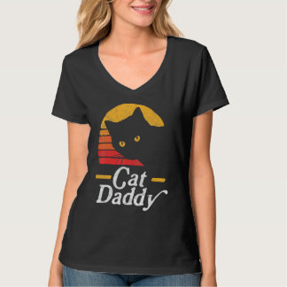 Cat Daddy Vintage Eighties Style Cat Retro Distres T-Shirt