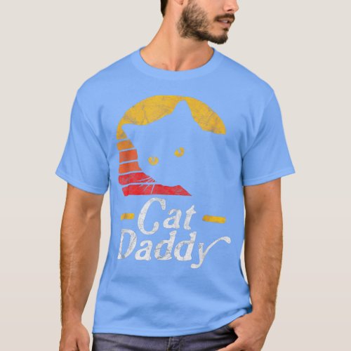 Cat Daddy Vintage Eighties Style Cat Retro Distres T_Shirt