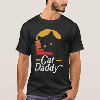 Cat Daddy Vintage Eighties Style Cat Retro Distres T-Shirt