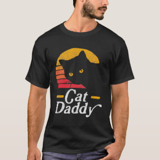 Cat Daddy Vintage Eighties Style Cat Retro Distres T-Shirt