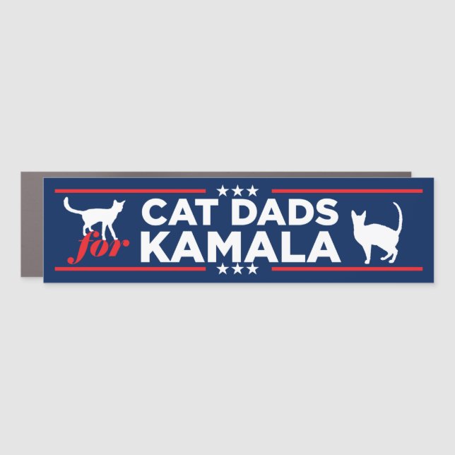 Cat Dads for Kamala 2024 Bumper Car Magnet (Front)