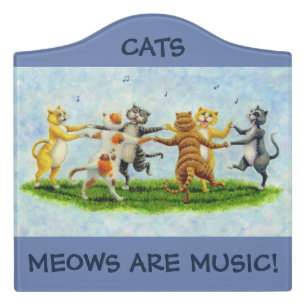 CAT DANCE CREST DOOR / ROOM SIGN LGE