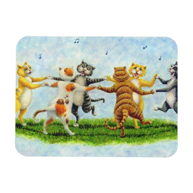 CAT DANCE SINGING FELINE MAGNET *Personalize (Horizontal)