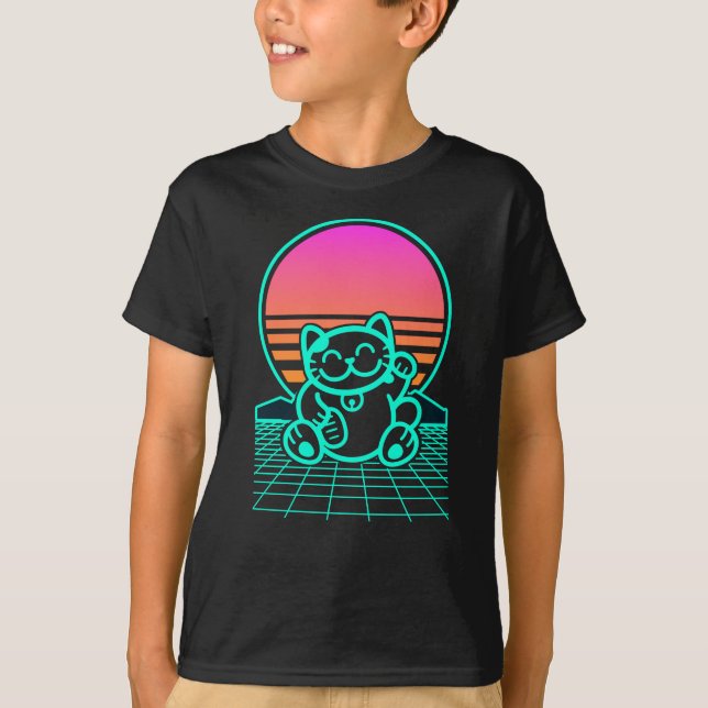 Cat Daruma Lucky Bringer Figure T-Shirt (Front)
