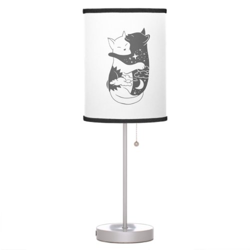 Cat day cat night illustration _ Choose background Table Lamp