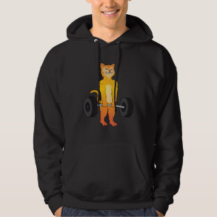 Cat Deadlif Powerlifting Kitty Weightlifting Cat   Hoodie