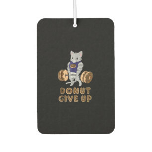Cat Deadlift Powerlifting Donut Gym Air Freshener