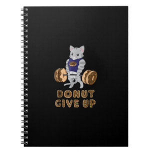 Cat Deadlift Powerlifting Donut Gym Notebook