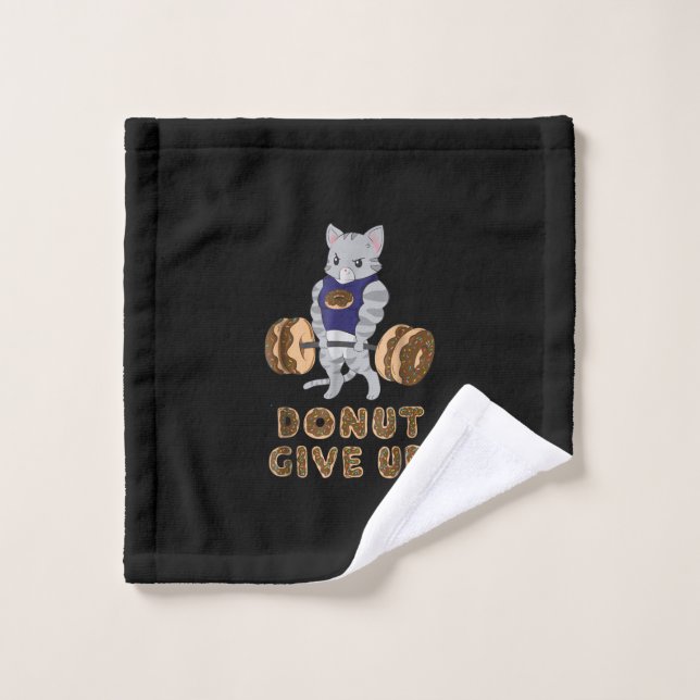 Cat Deadlift Powerlifting Donut Gym Wash Cloth (Wash Cloth)