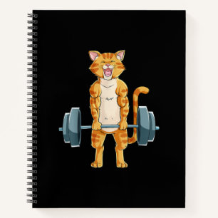 Cat Deadlift Powerlifting Gym Lifting Weights . Notebook