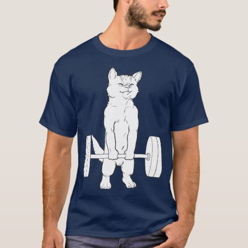 Cat Deadlift Powerlifting T_Shirt