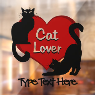 Cat Decal Personalize Cat Lover Window Decals