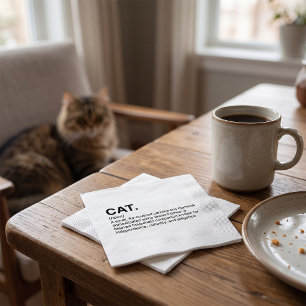 Cat Definition Noun Funny Cat Lover Napkins