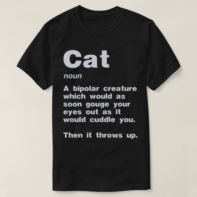 Cat Definition T-Shirt (Design Front)