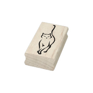 Cat Delicate Rubber Stamp