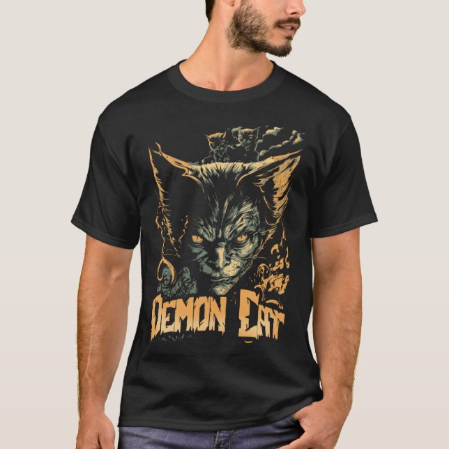 Cat Demon Cat Evil Sinister Kitty T-Shirt (Front)