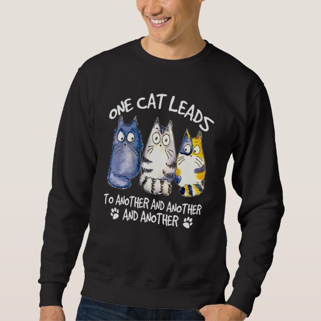 Cat Design Cat Kittens Hangover Sweatshirt (Front)