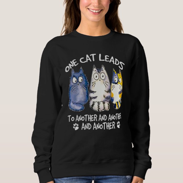 Cat Design Cat Kittens Hangover Sweatshirt (Front)