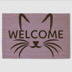 Cat Design Coir Door Mat