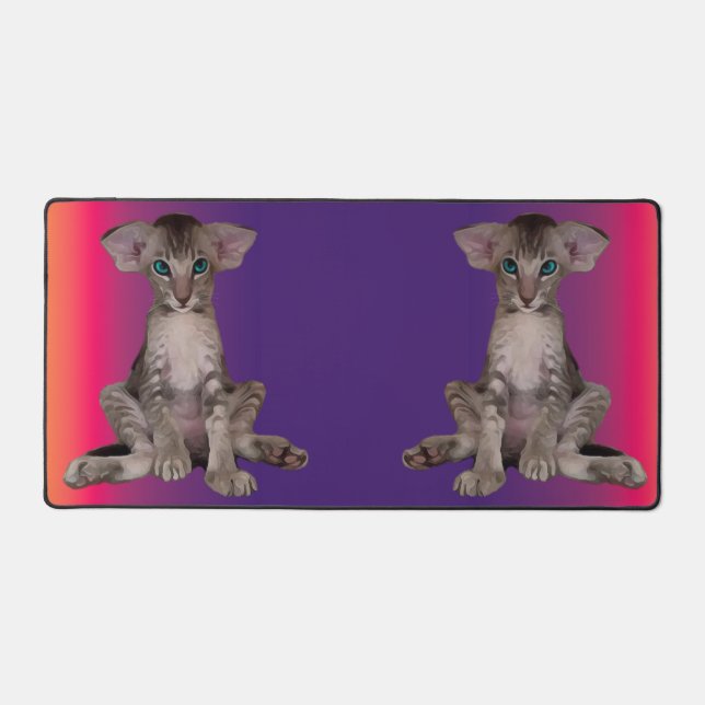 Cat Design Desk Mat (Front)