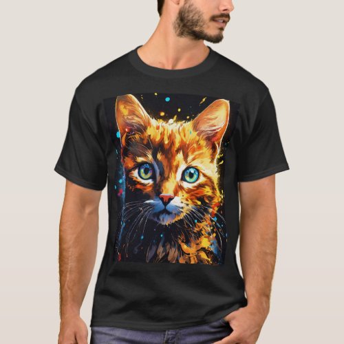 Cat design t_shirt 
