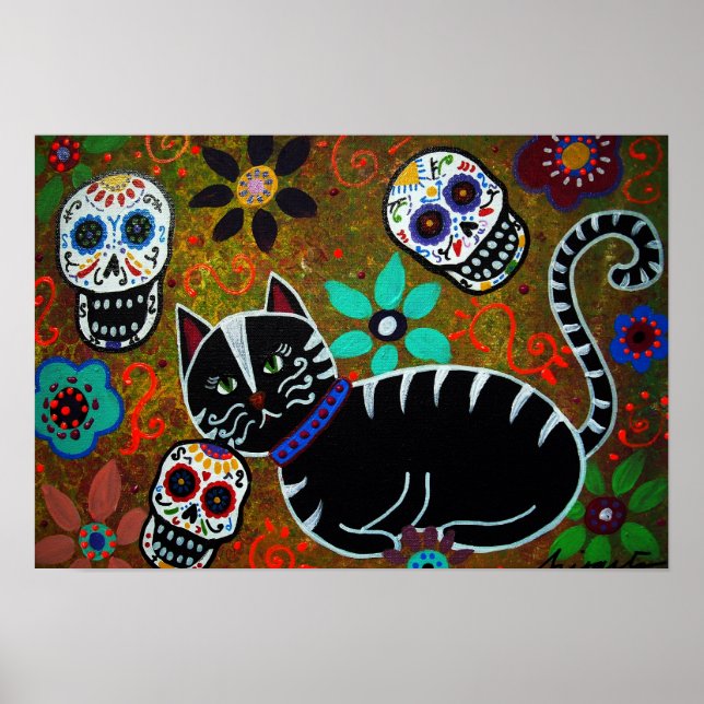 CAT DIA DE LOS MUERTOS POSTER (Front)
