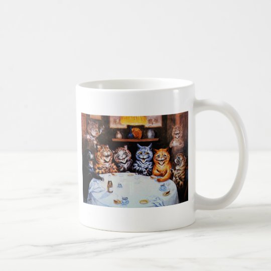 Cat Dinner Party Louis Wain Artwork Coffee Mug