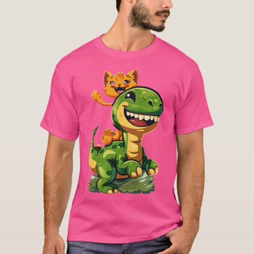 Cat Dinosaur Discovery Copy T_Shirt