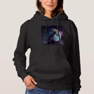 Cat Dinosaur Moon Hoodie