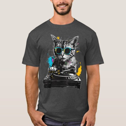 Cat DJ Fever T_Shirt