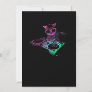 Cat DJ gift Thank You Card