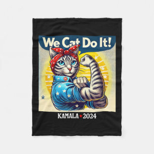 Cat Do It Kamala Harris Supporter Childless Cat La Fleece Blanket