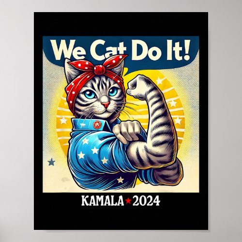 Cat Do It Kamala Harris Supporter Childless Cat La Poster