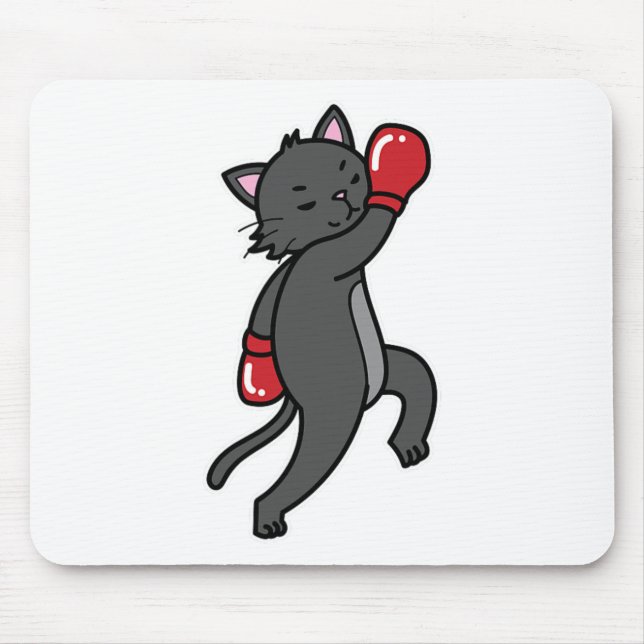 Cat Does Boxing  Mouse Pad (Front)