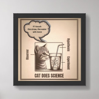 Cat does Science | Scientifi method |  Framed Art
