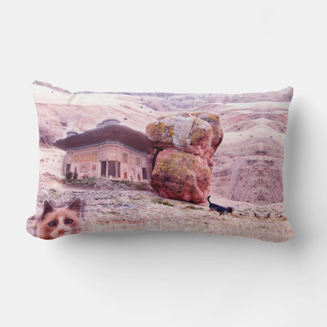 Cat Dof Photo Collage Lumbar Cushion 33 x 53 cm (Front)