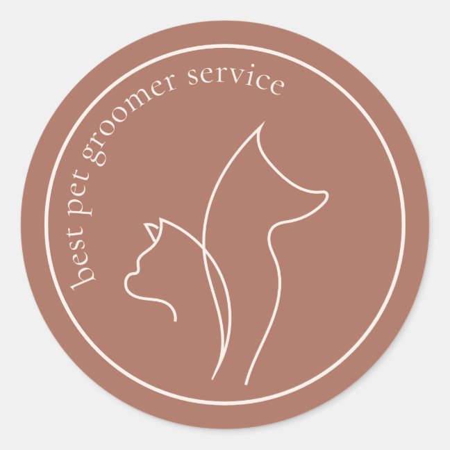 Cat Dog Bath Care Classic Round Sticker