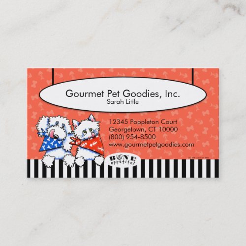 Cat Dog Bone Appetit Gourmet Pet Foods Tomato Business Card