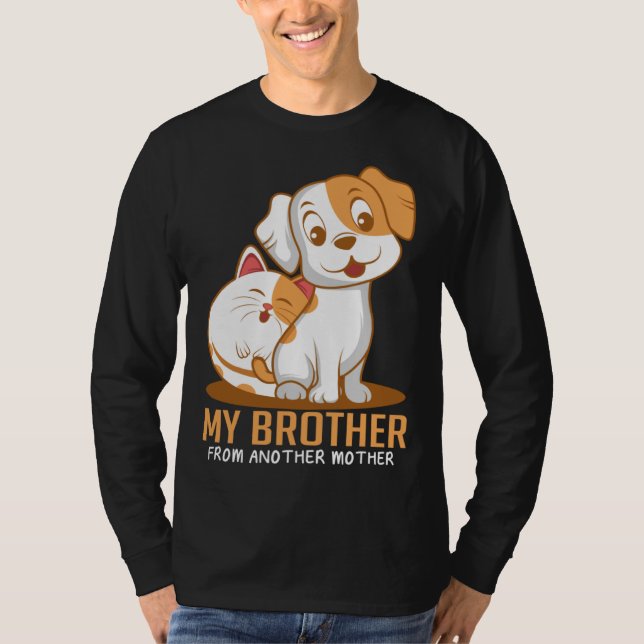 Cat Dog Brother  Animal T-Shirt (Front)