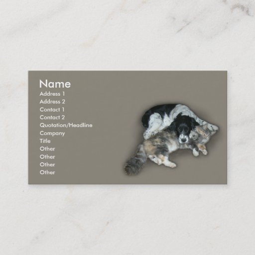 Customizable Cat &amp; Dog Business Card Templates