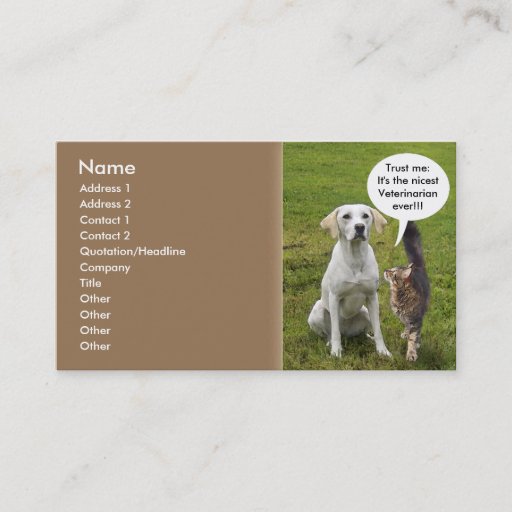 Customizable Cat & Dog Business Card Template
