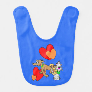 Cat & Dog Cartoon Baby Bib