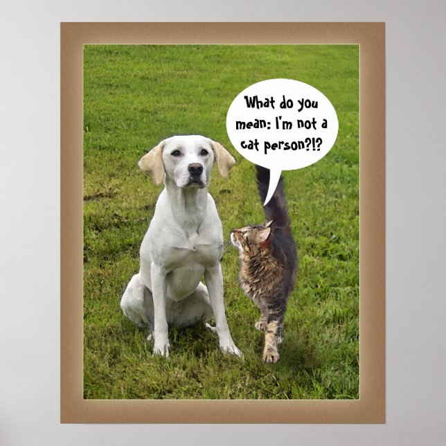 Cat & Dog (customizable) Poster (Front)