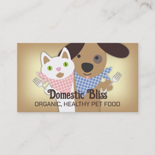 cat dog homemade pet food chef business cards
