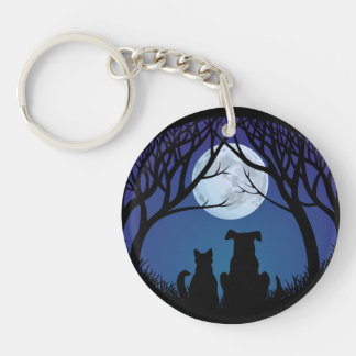 Cat & Dog Keychain Best Friends Custom Keychains
