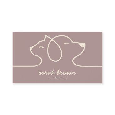 Cat Dog Line Art Petsitter veterinary Business Card Cat Dog Line Art Petsitter veterinary Business Card