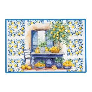 Cat Dog Lovers Mediterranean Style Food Placemat