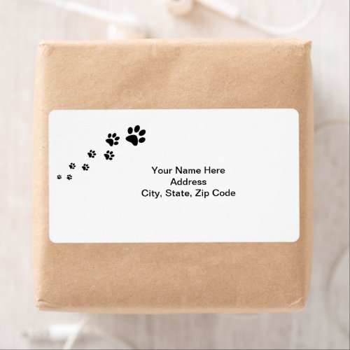 Cat Dog Paw Prints  Labels