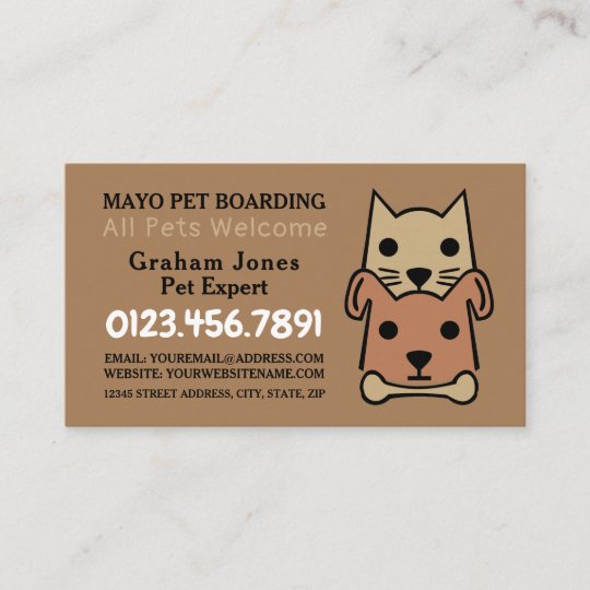 Cat & Dog, Pet Boarding Business Card