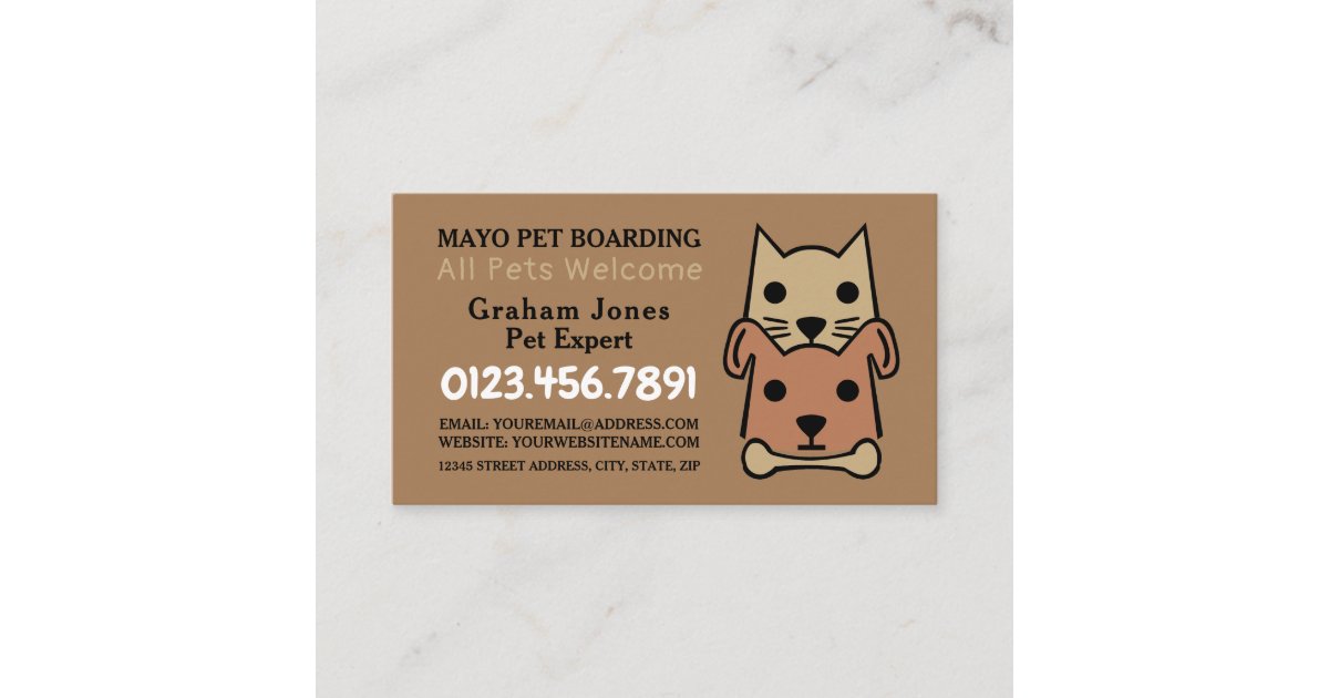 Cat & Dog, Pet Boarding Business Card